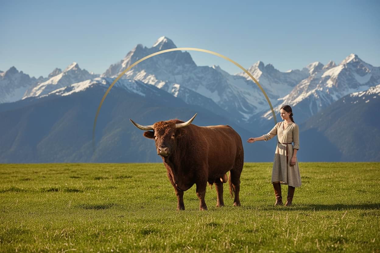 Vaches laitières en pâturage sur les prairies d'altitude du Massif central